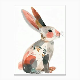 Harlequin Rabbit Kids Illustration 2 Canvas Print