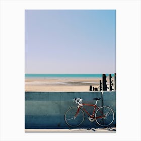 Biking In Camber Sands Canvas Print