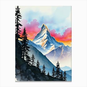 Mountains At Sunset Canvas Print