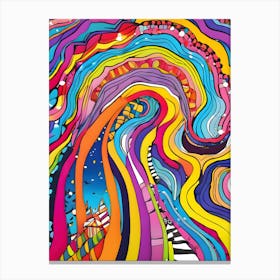 Colorful Abstract Painting -Reimagined Toile