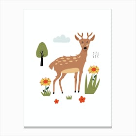 Cute Animal Deer Canvas Print