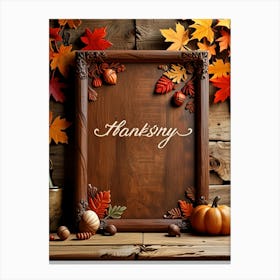 Thanksgiving Frame Canvas Print