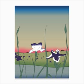 Iris At Sunset Japanese style Canvas Print