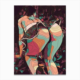 Abstract Geometric Sexy Woman 24 1 Canvas Print