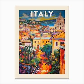 Rome Italy 1 Fauvist Painting Travel Poster Canvas Print