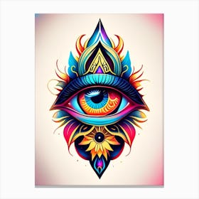 Enlightenment, Symbol, Third Eye Tattoo 3 Canvas Print