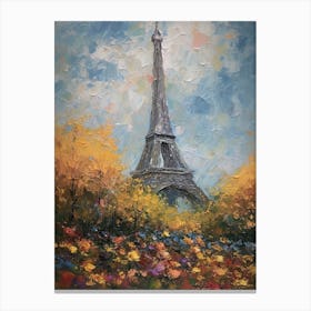Eiffel Tower Paris France Monet Style 10 Canvas Print