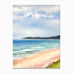 Werri Beach, Australia Watercolour Canvas Print