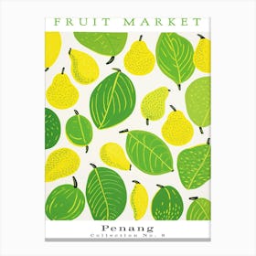 Durian Fruit Poster Gift Penang Market Canvas Print