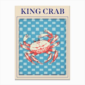 King Crab Seafood Poster Canvas Print