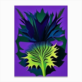 Thistle Leaf Vibrant Inspired 2 Canvas Print
