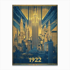 Aihrgdesign A Vintage Travel Poster Of The 1922 New York City B0d88559 6927 4438 Ab3c 0c8967a1631f 1 Canvas Print