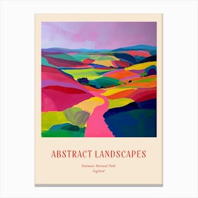 Colourful Abstract Dartmoor National Park England 1 Poster Canvas Print