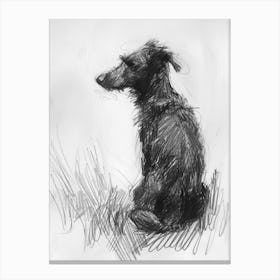  Redbone Dog Charcoal Line 2 Canvas Print