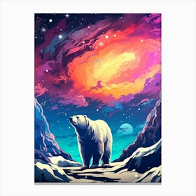 Polar Bear In The Sky Canvas Print