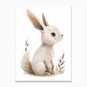 Silver Fox Rabbit Kids Illustration 2 Canvas Print