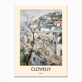 Clovelly (Devon) Painting 4 Travel Poster Canvas Print