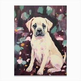 A Pug Dog Painting, Impressionist 1 Canvas Print