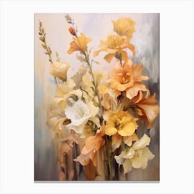 Fall Flower Painting Delphinium 3 Canvas Print