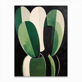 Modern Abstract Cactus Painting Bunny Ear Cactus 2 Canvas Print