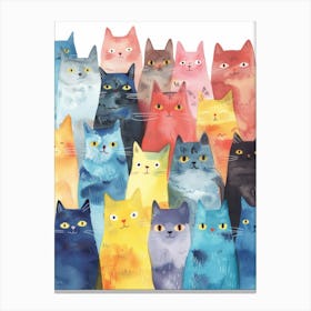 Group Of Cats 1 Canvas Print