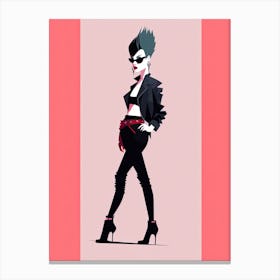 Clean Pink Punk Charisma Canvas Print