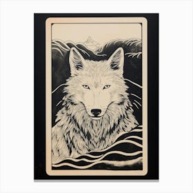 Kenai Peninsula Wolf Tarot Card 4 Canvas Print