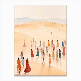 Walking In The Desert Canvas Print