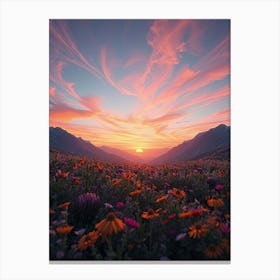 Sunset In The Mountains 39 Canvas Print