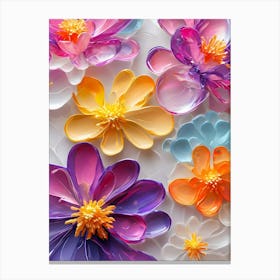 3D Acrylic Flower Art Canvas Print