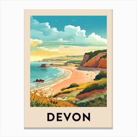 Vintage Travel Poster Devon 4 Canvas Print