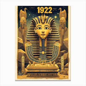 Aihrgdesign A Vintage Poster Celebrating The Discovery Of Tut 81b9eba6 Ac93 41e2 8632 6350c4b867da 3 Canvas Print