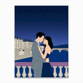 Paris At Night Canvas Print