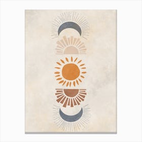 Sun And Moon Canvas Print Canvas Print