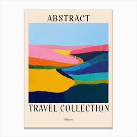 Abstract Travel Collection Poster Ukraine 2 Canvas Print