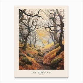 Autumn Forest Landscape Wistmans Wood England Poster Canvas Print