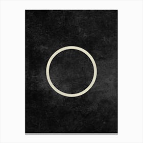 Minimal New Moon Phase In Charcoal Canvas Print