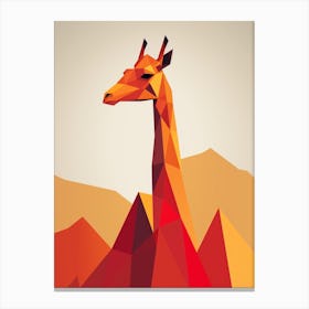 Giraffe Minimalist Abstract 2 Canvas Print