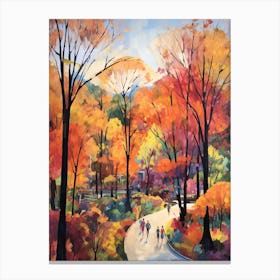 Autumn City Park Painting Central Park New York City 1 Canvas Print