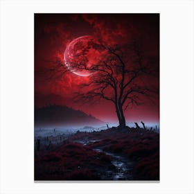 Red Moon In The Sky 1 Canvas Print