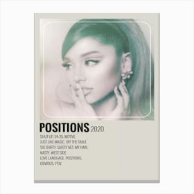 Ariana Grande Positions Album Cover Canvas Poster Canvas Print