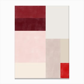 Pink and Red Geometrical Painting Canvas Print