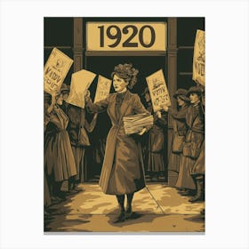 Aihrgdesign A Vintage Activist Poster Celebrating Women Winni 8f10c5eb 24e5 4126 862f B09f58fe3493 2 Canvas Print