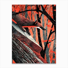 Fox In The Woods 4 Canvas Print