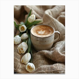 Coffee And Tulips 2 Canvas Print