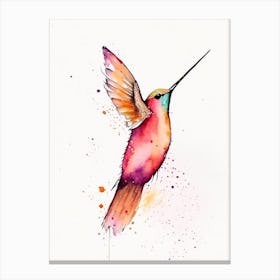 Allen S Hummingbird Minimalist Watercolour 3 Canvas Print