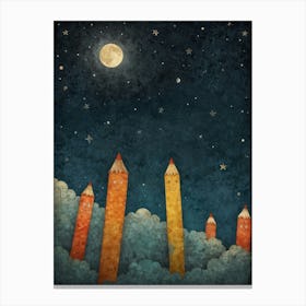 Pencils In The Sky Canvas Print