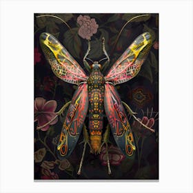 Butterfly Bug In A Flower Canvas Print