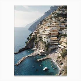 Summer In Positano Painting (16) 1 Canvas Print