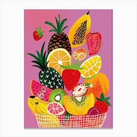 Basket Of Fruit Canvas Print